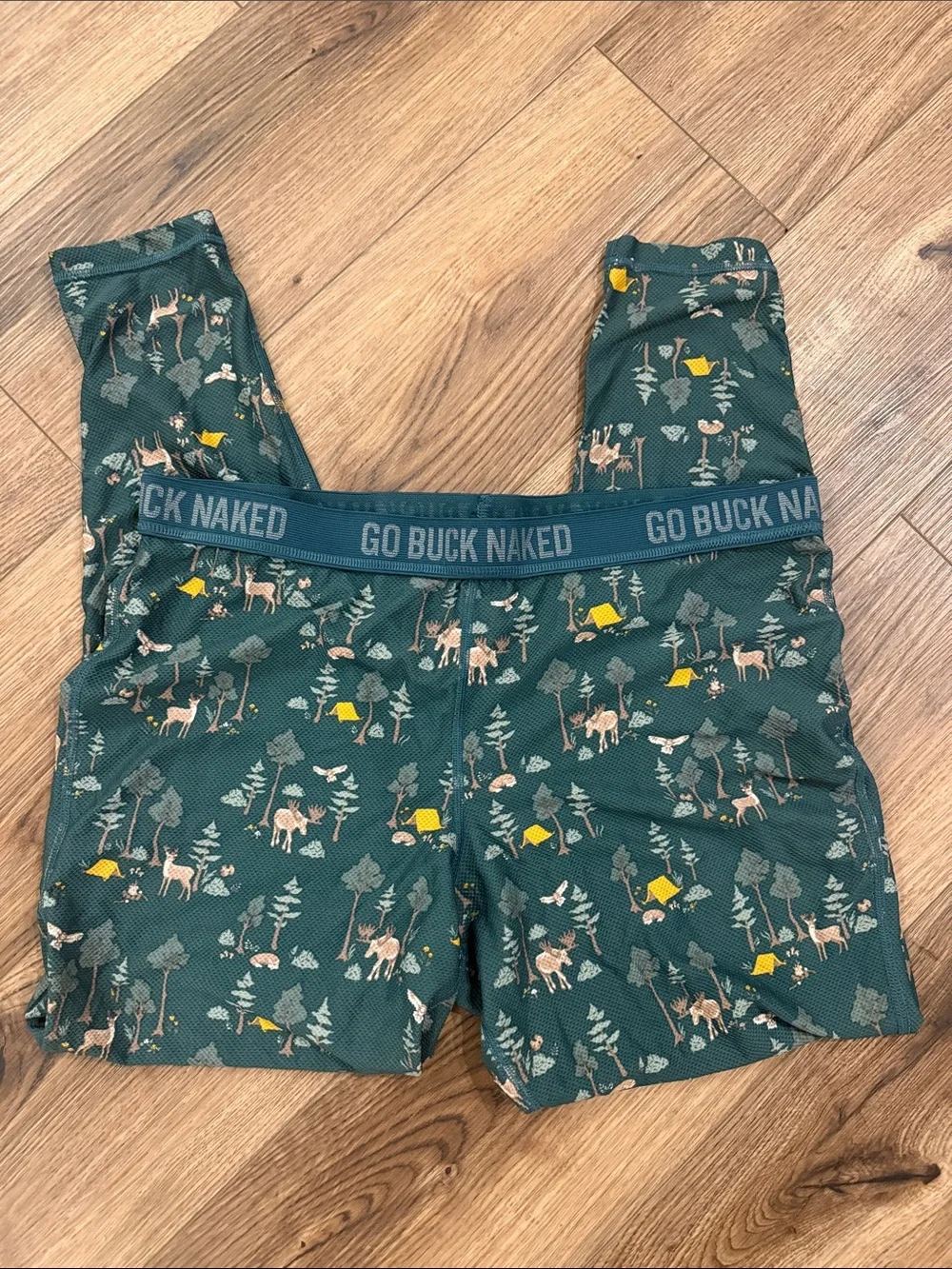EUC Duluth Trading Co Buck Naked Base Layer Pattern Pants bottom Men Size LARGE